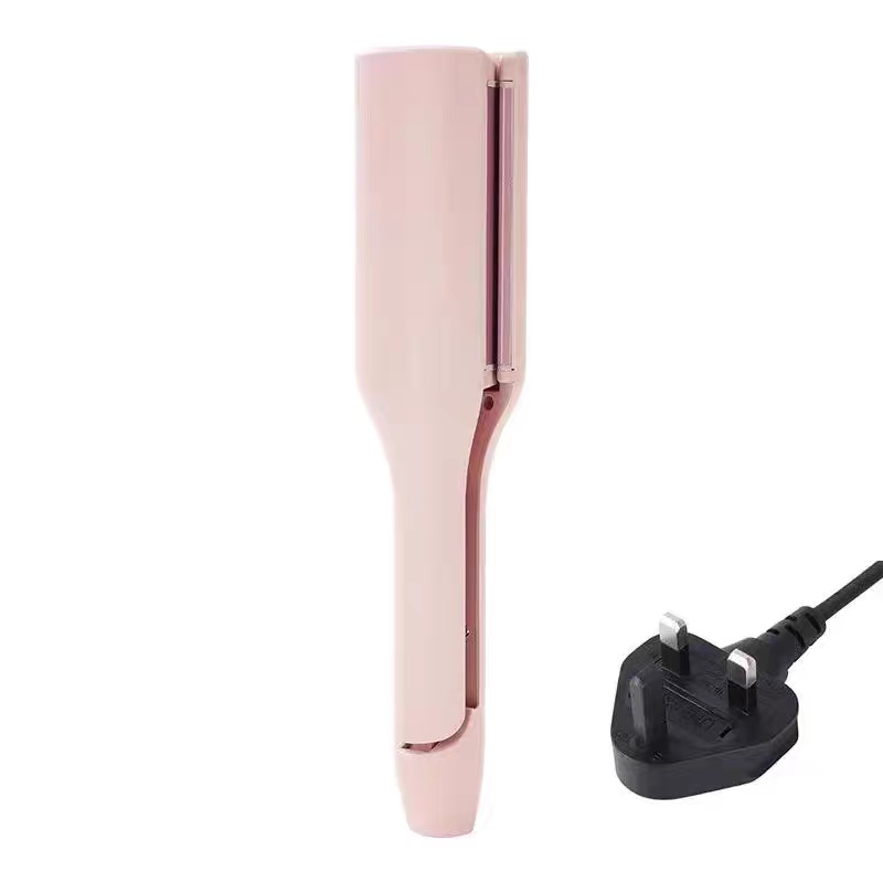 32mm Deep Wave Hair Curler β 4 Temperature Settings | Soft Pink