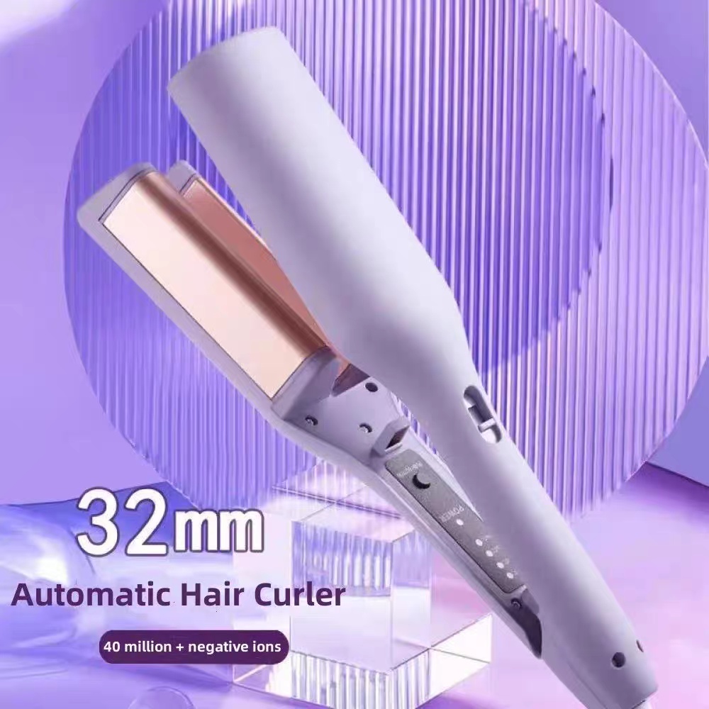 32mm Deep Wave Hair Curler β 4 Temperature Settings | Soft Pink - Image 2