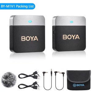 BOYA BY‑M1V Series – 2.4GHz Dual‑Channel Wireless Lavalier Microphone