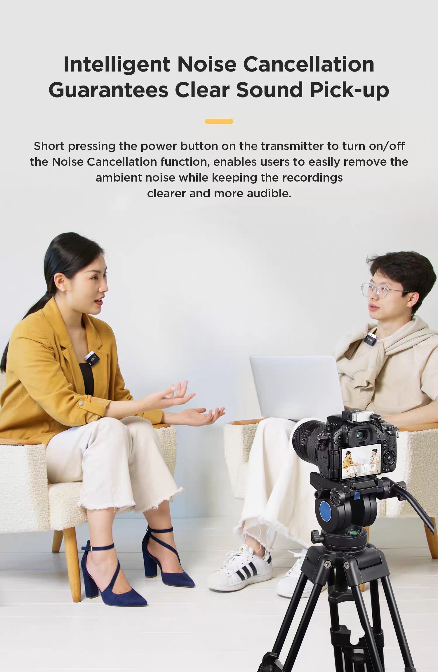 BOYA BY‑M1V Series – 2.4GHz Dual‑Channel Wireless Lavalier Microphone - Image 7
