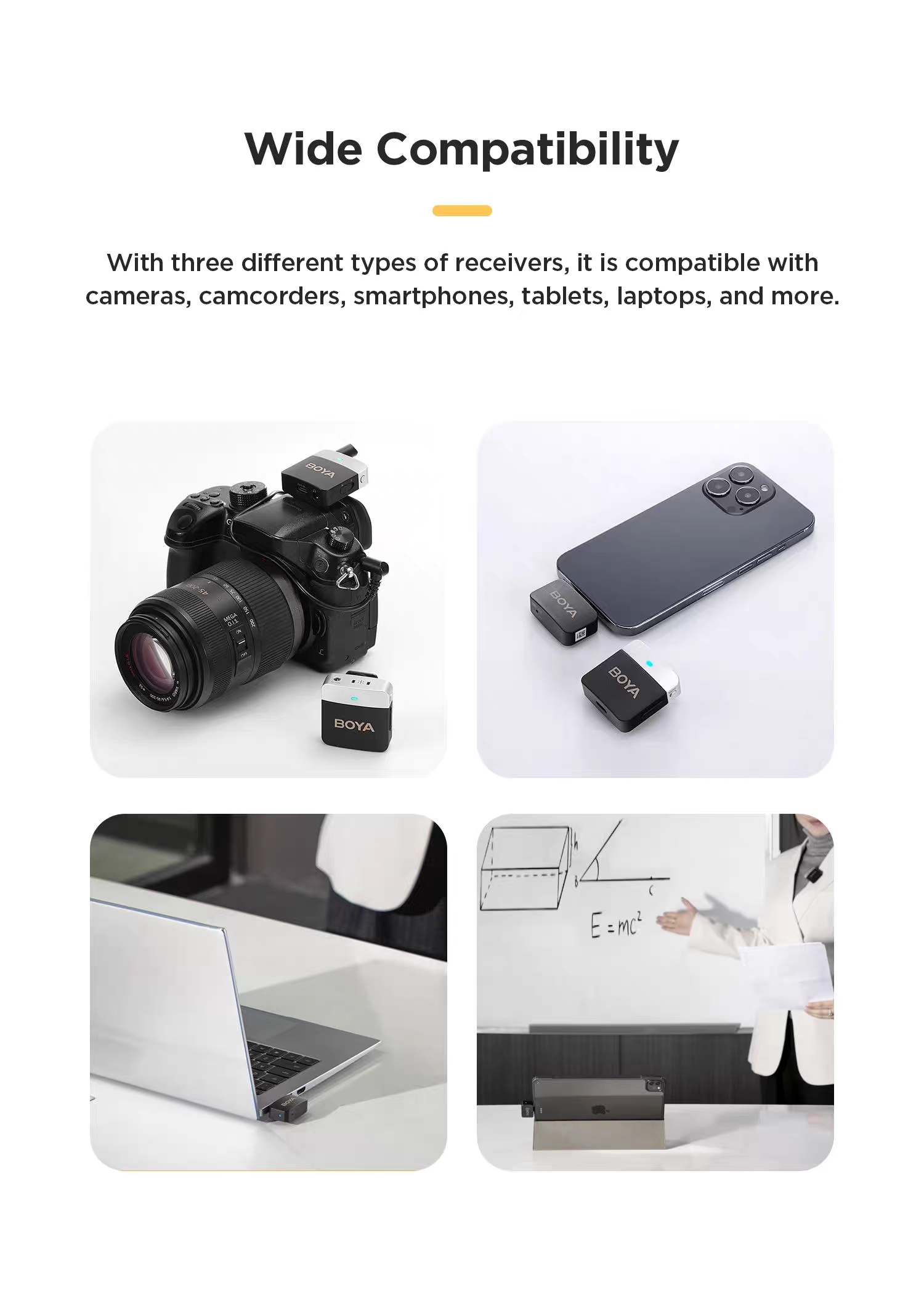 BOYA BY‑M1V Series – 2.4GHz Dual‑Channel Wireless Lavalier Microphone - Image 9