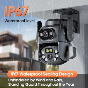 HD 2K 4MP Dual Lens Outdoor WiFi IP Camera