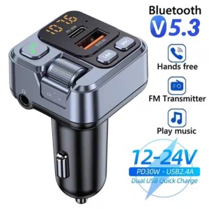 Car Bluetooth Receiver + USB Reader + PD 20W Fast Charger