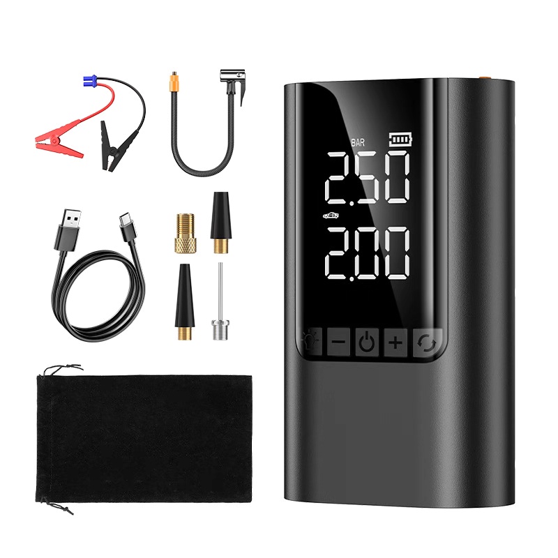 4-in-1 Portable Car Jump Starter – With Air Compressor & Inflator Pump