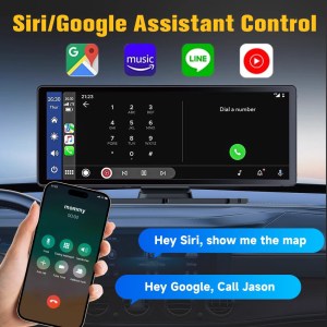 10.26" Wireless CarPlay Dash Cam – 4K DVR + Bluetooth Navigation