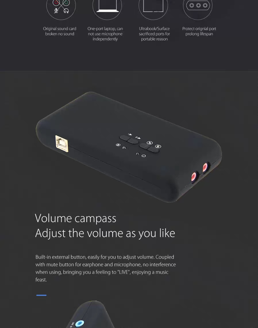 USB External Sound Card โ Plug & Play Audio Adapter - Image 3