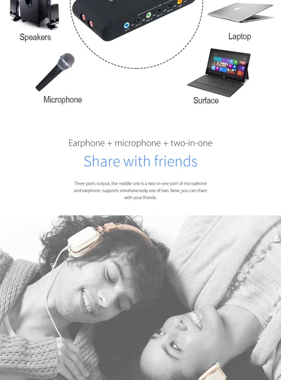 USB External Sound Card โ Plug & Play Audio Adapter - Image 5
