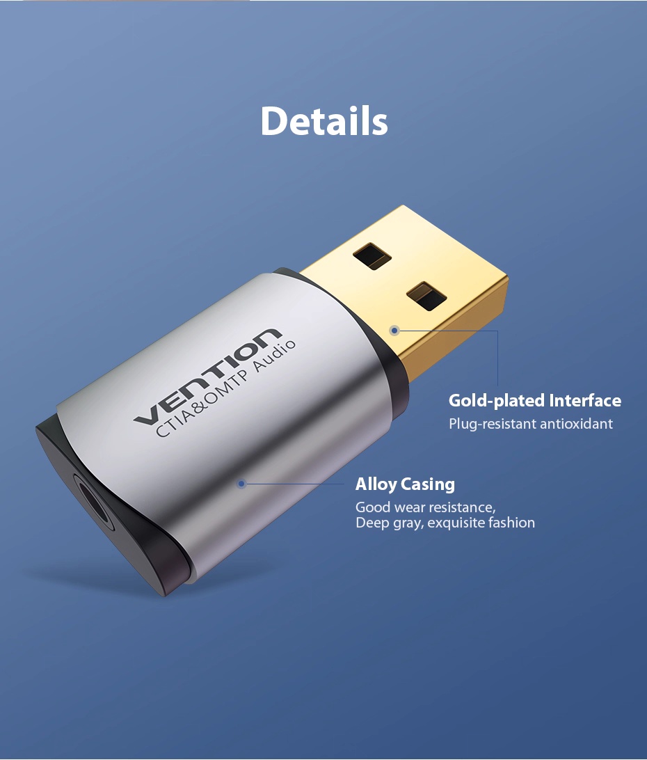USB External Sound Card โ 2-in-1 3.5mm Audio Adapter - Image 4
