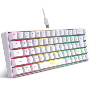 HXSJ V200 K68 Mini Gaming Keyboard – White