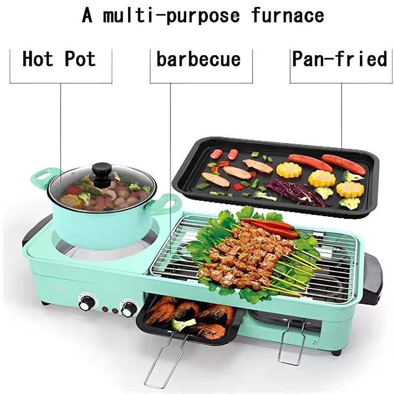 3-in-1 Korean Electric Hot Pot & BBQ Grill β Ramen, Soup, and Grill in One - Image 2