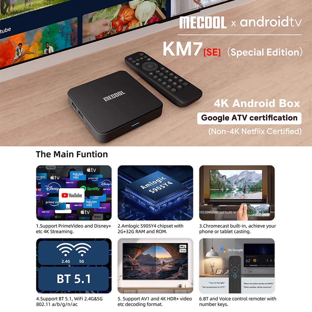 Mecool KM7 SE Android TV Box – Google Certified | Android 11 - Image 2
