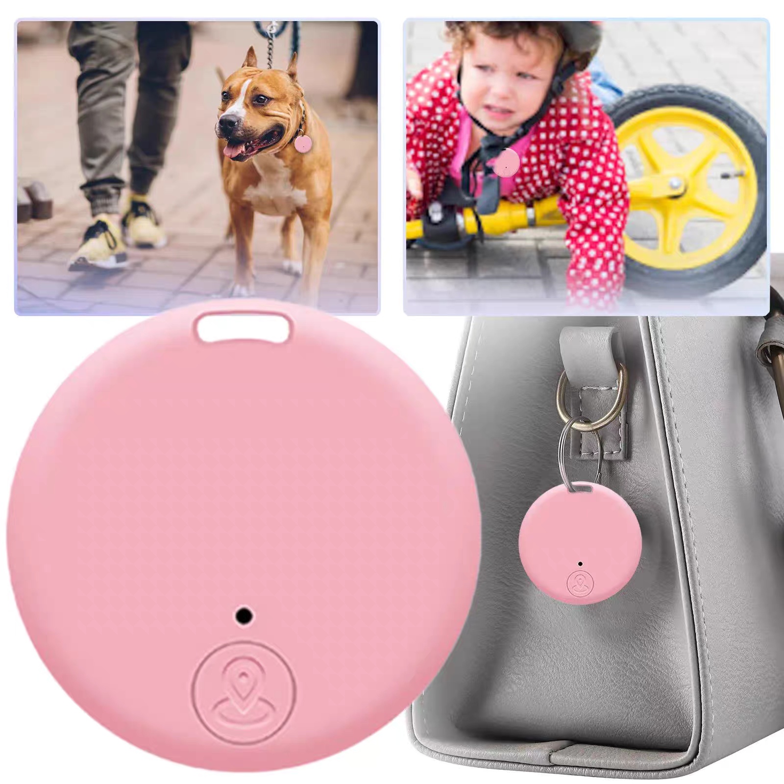 Mini Bluetooth GPS Tracker β Anti-Lost Device (Pink) - Image 2
