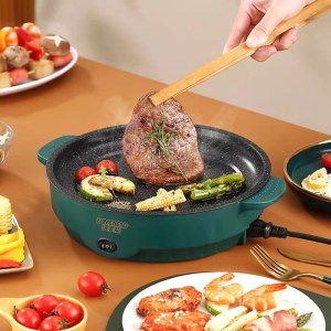 Electric MultiCooker Frying Pan – 25.8cm (Green)