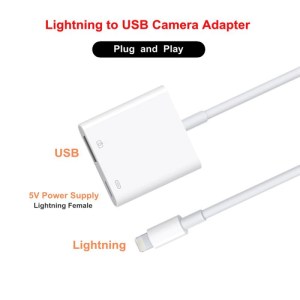 OTG Adapter – Lightning to USB 3.0 Camera Adapter for iPhone & iPad