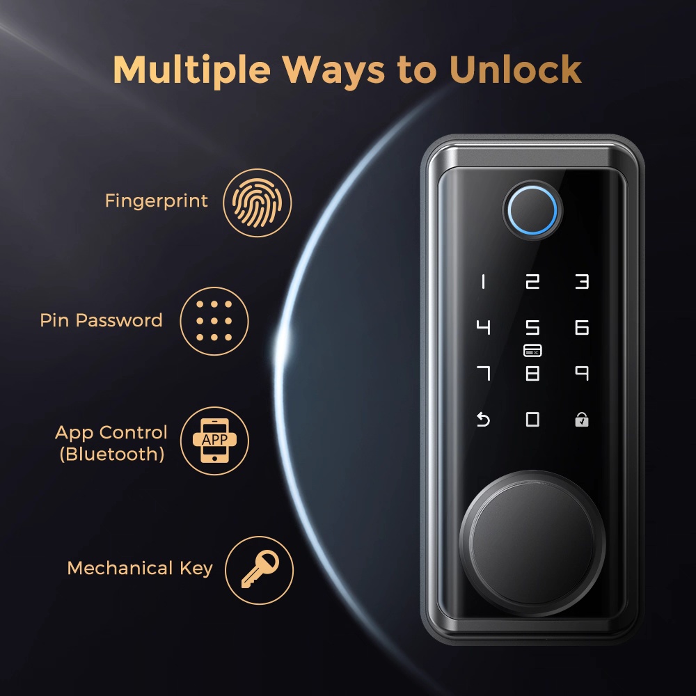 Tuya Smart Wood Door Lock β Fingerprint | Password | Bluetooth - Image 6
