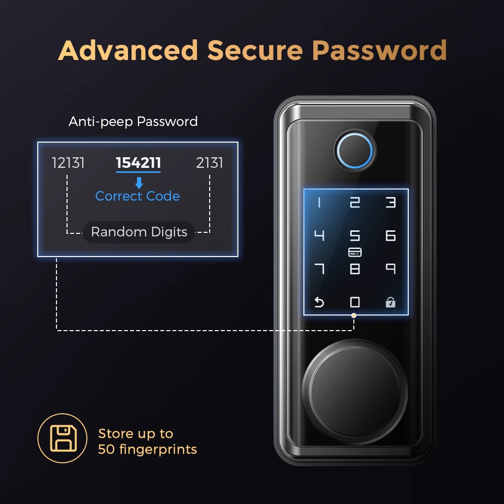 Tuya Smart Wood Door Lock β Fingerprint | Password | Bluetooth - Image 7