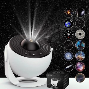 LED Galaxy Projector Lamp – Starry Sky Night Light with Bluetooth Speaker & Voice Control