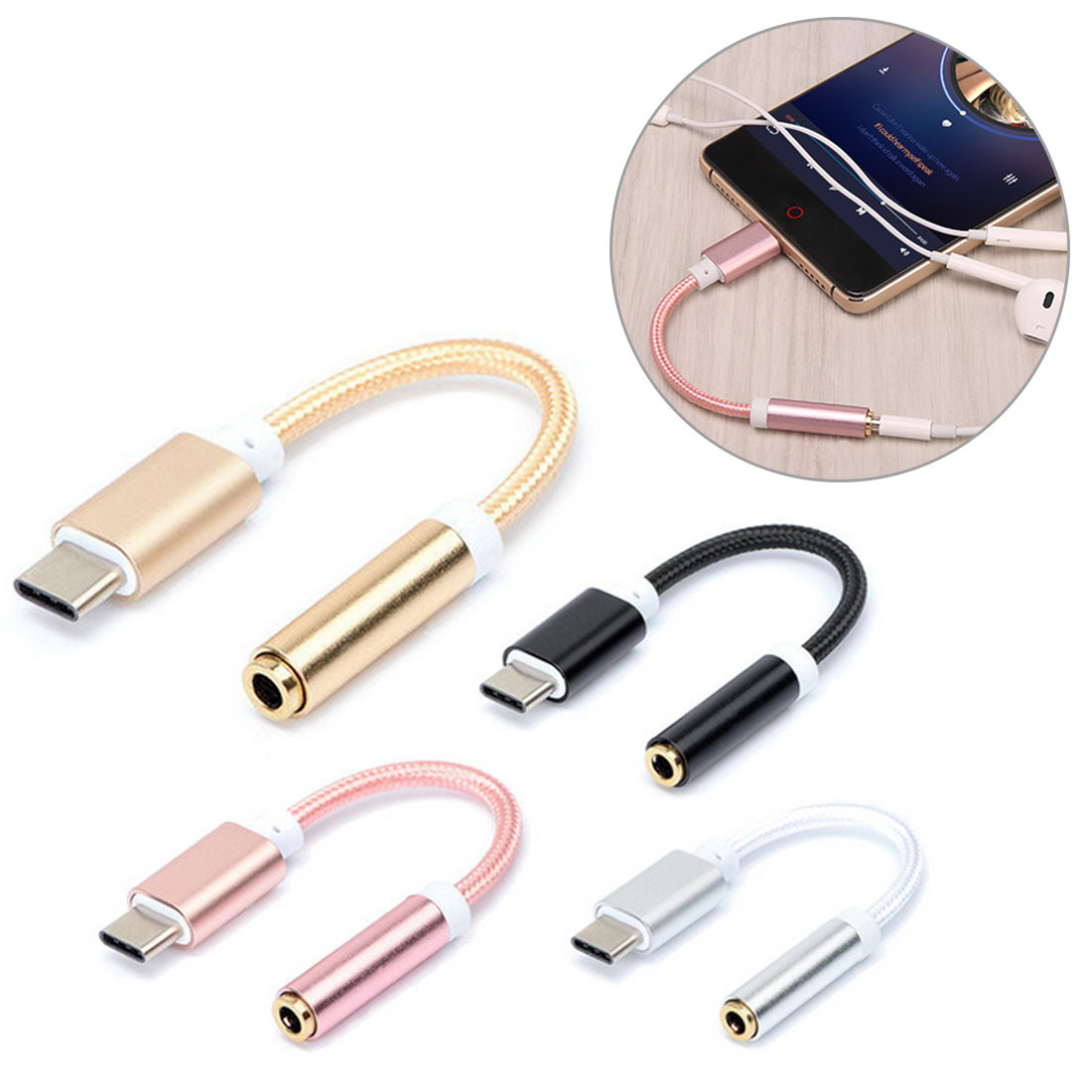 Headphone Audio Conversion Mobile Phone Adapter Cable - Image 2